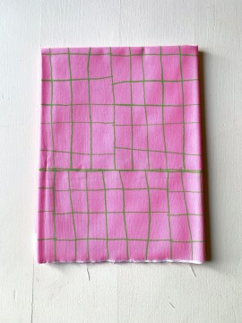 Coupon Grades Rose Et Vert Popeline 120X155 cm