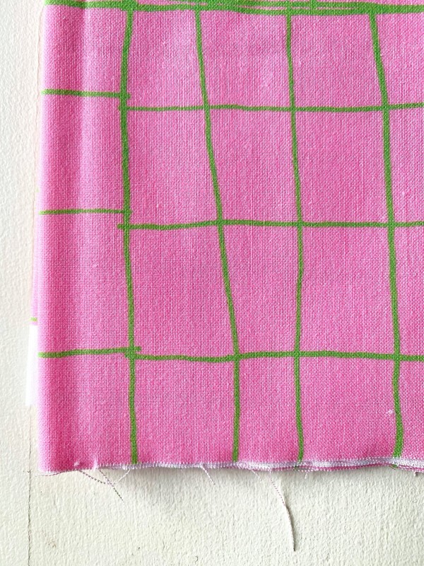 Coupon Grades Rose Et Vert Popeline 62X155 cm