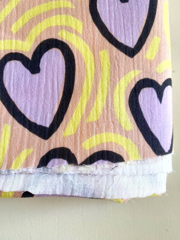 Coupon L'Attrape Coeur Jaune Double Gaze 48X145 cm