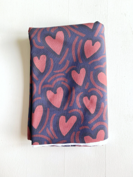 Coupon L'Attrape Coeur Marine French Terry 156X145 cm