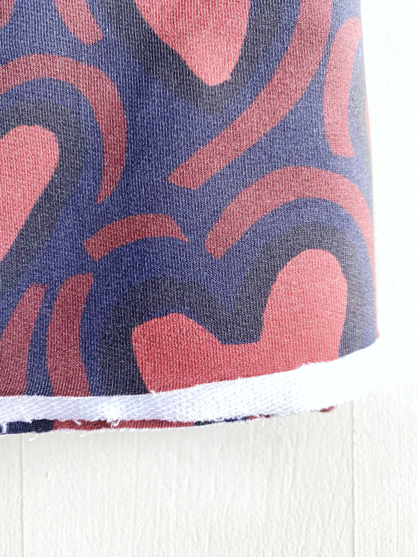 Coupon L'Attrape Coeur Marine French Terry 156X145 cm