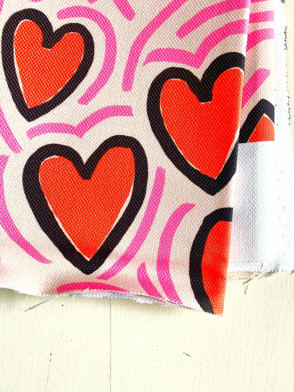 Coupon L'Attrape Coeur Rouge Panama 100X145 cm