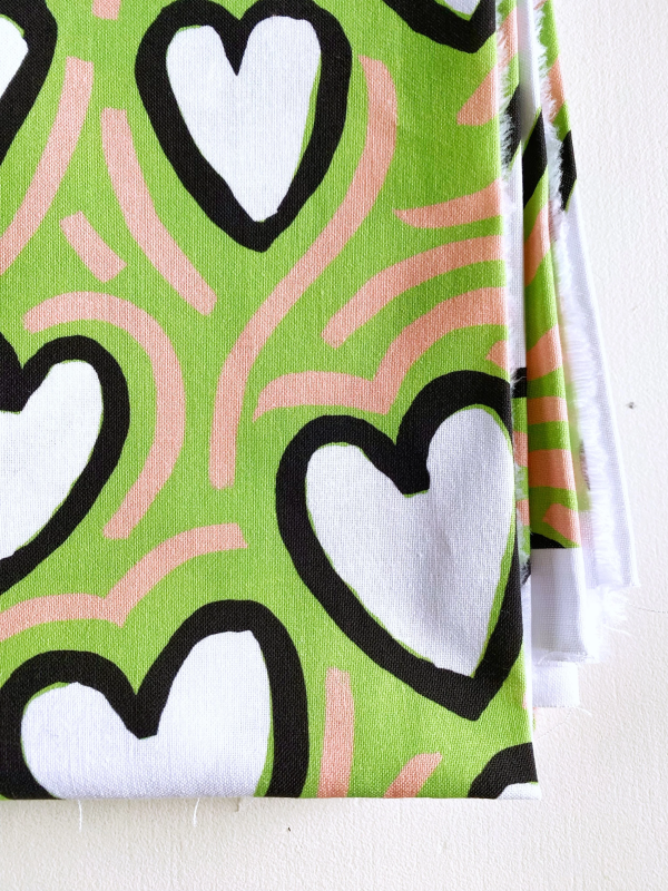 Coupon L'Attrape Coeur Vert Popeline 50X155 cm