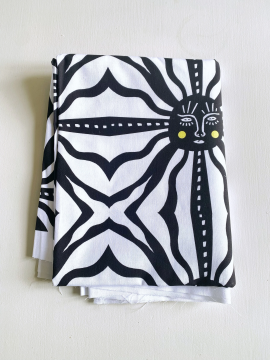 Coupon Le Soleil Noir Et Blanc Popeline 100X155 cm