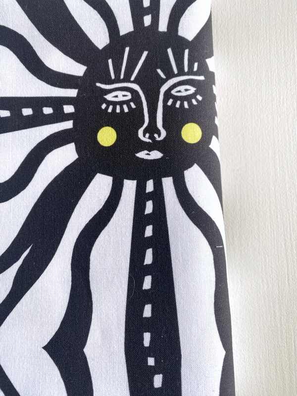 Coupon Le Soleil Noir Et Blanc Popeline 100X155 cm