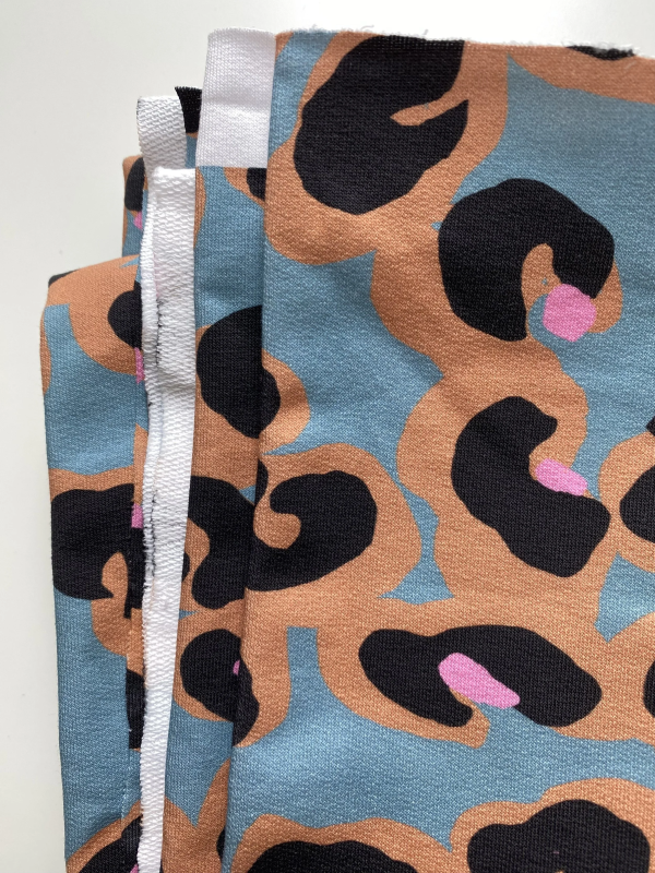 Coupon Leonardo Bleu Vert French Terry 137X145 cm