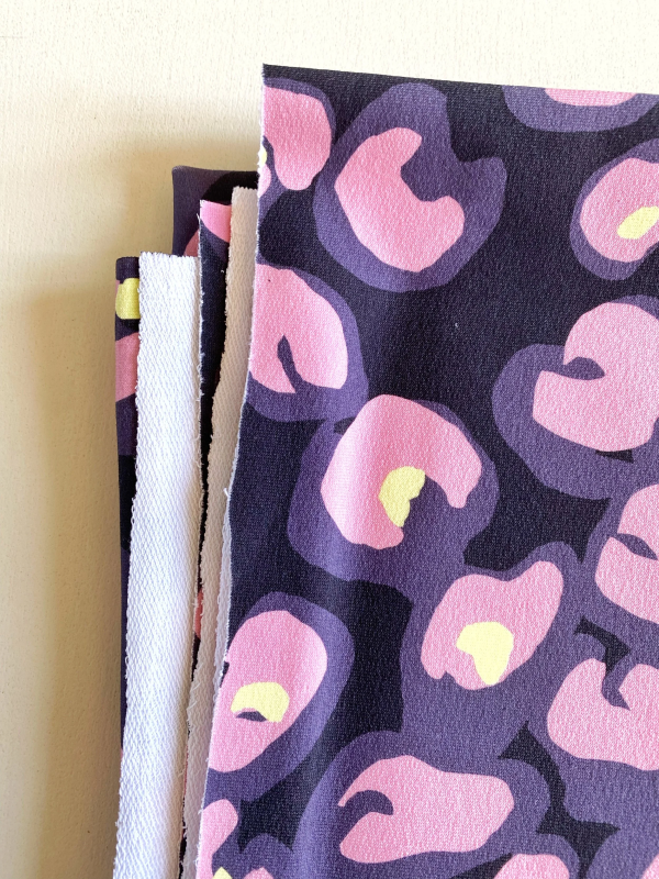 Coupon Leonardo Noir French Terry 81X145 cm