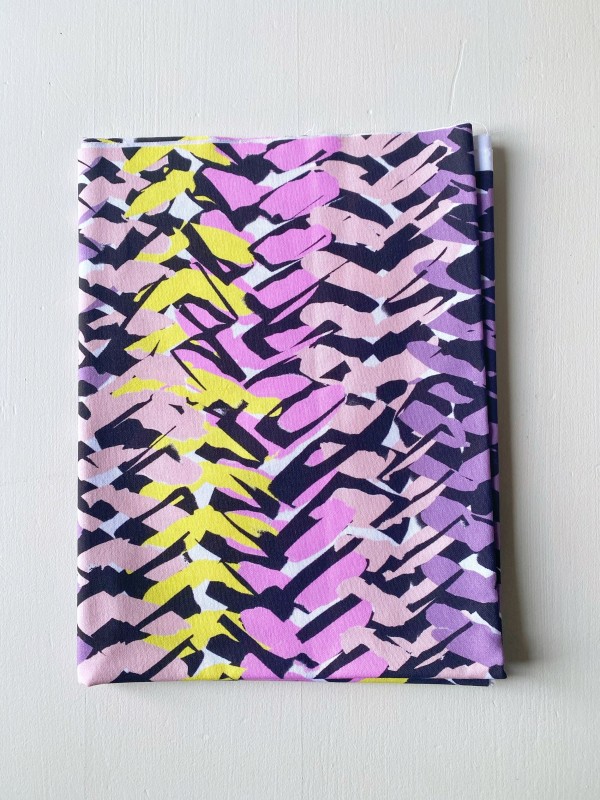 Coupon Mailles Rose Popeline 50X155 cm