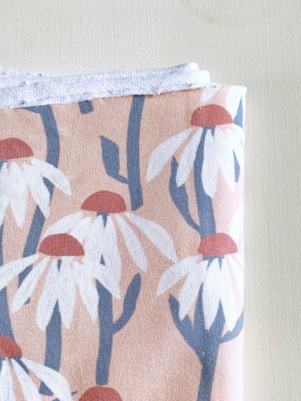 Coupon Marguerites Nude French Terry 149X145 cm