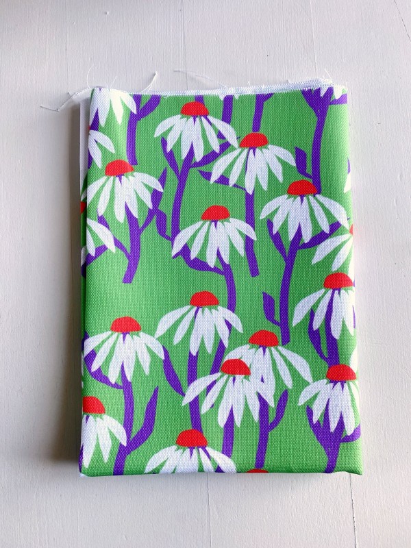 Coupon Marguerites Vert Panama 50X145 cm