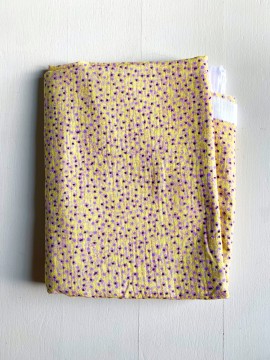 Coupon Mini Flowers Jaune Double Gaze 100x160 cm