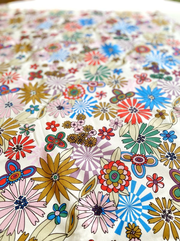 Coupon Retrolift Beige Popeline 50X155 cm