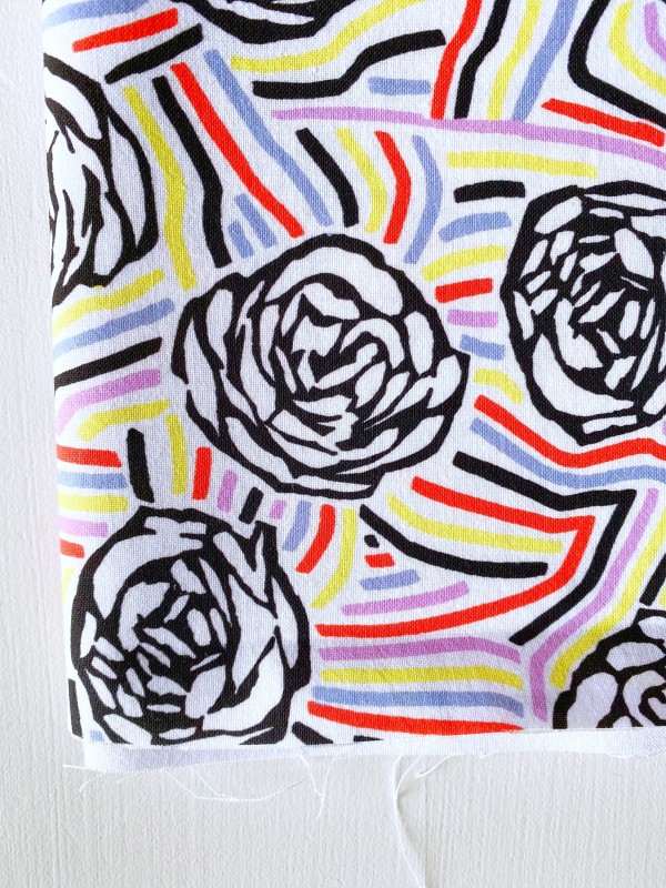 Coupon Thick Roses Original Popeline 50X155 cm