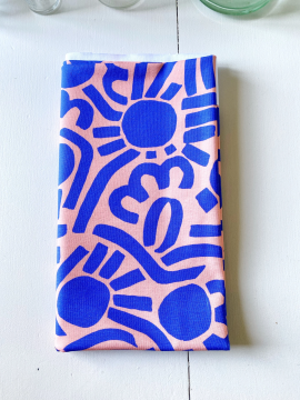 Coupon Dotty Keith Bleu Jersey 50X155 cm