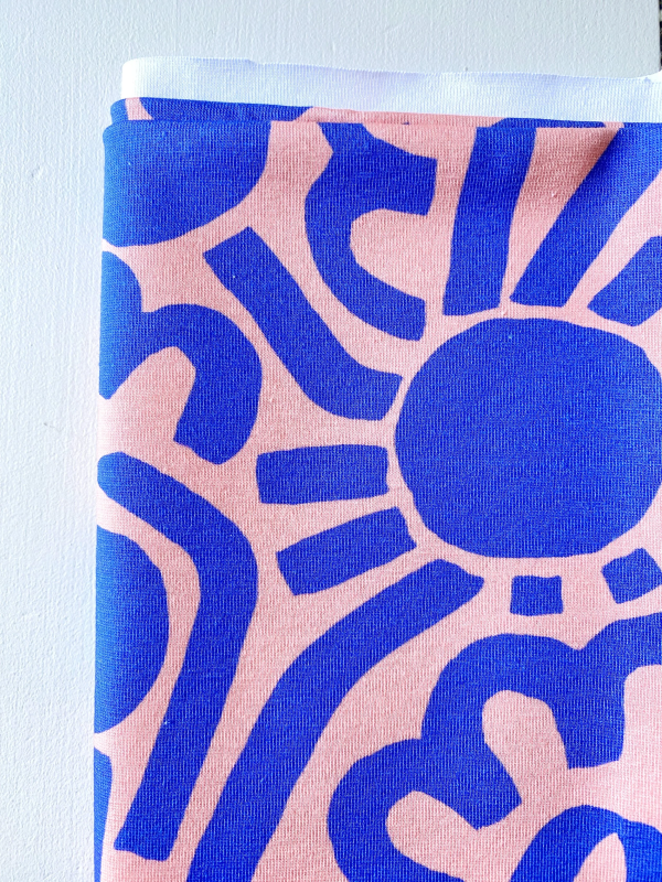 Coupon Dotty Keith Bleu Jersey 50X155 cm