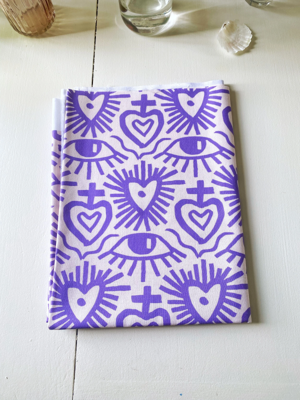 Coupon Exvoto Mauve Popeline 50X155 cm