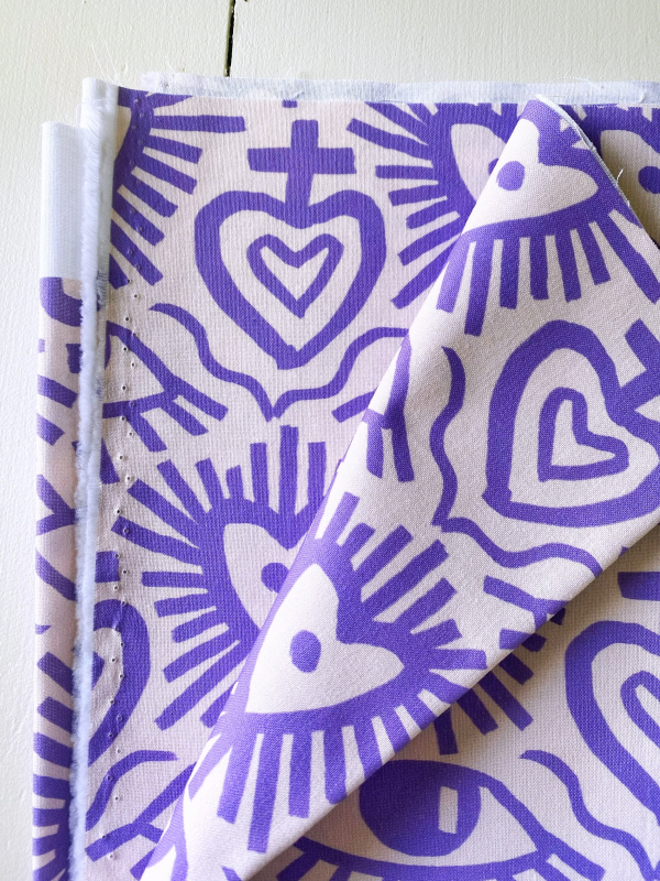 Coupon Exvoto Mauve Popeline 50X155 cm