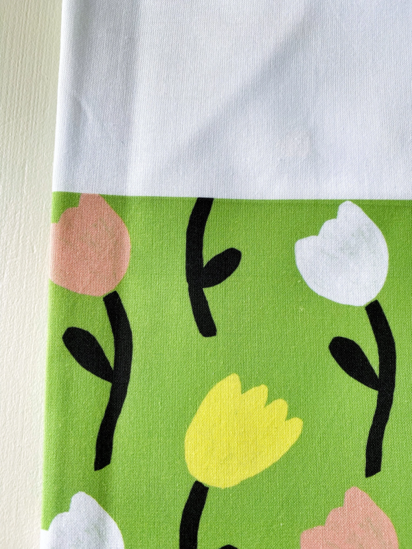 Coupon Tulipes Vert Popeline 50X155 cm