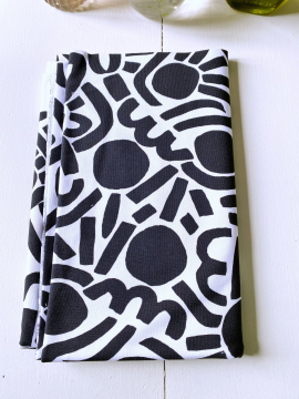 Coupon Dotty Keith Noir French Terry 49X145 cm