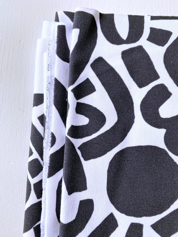 Coupon Dotty Keith Noir French Terry 48X145 cm