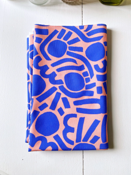 Coupon Dotty Keith Bleu French Terry 98X145 cm