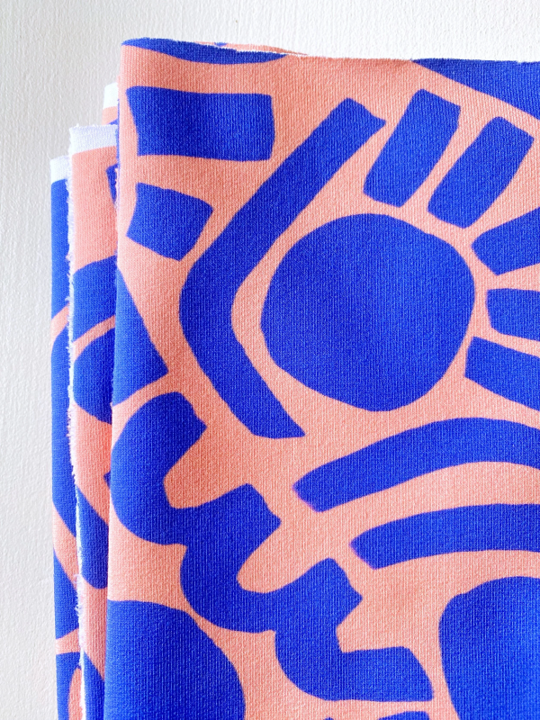 Coupon Dotty Keith Bleu French Terry 98X145 cm