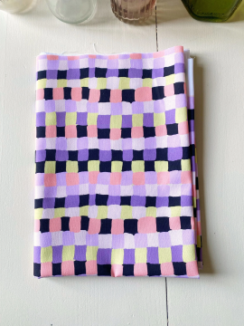 Coupon Squares Mauve Popeline 100X155 cm