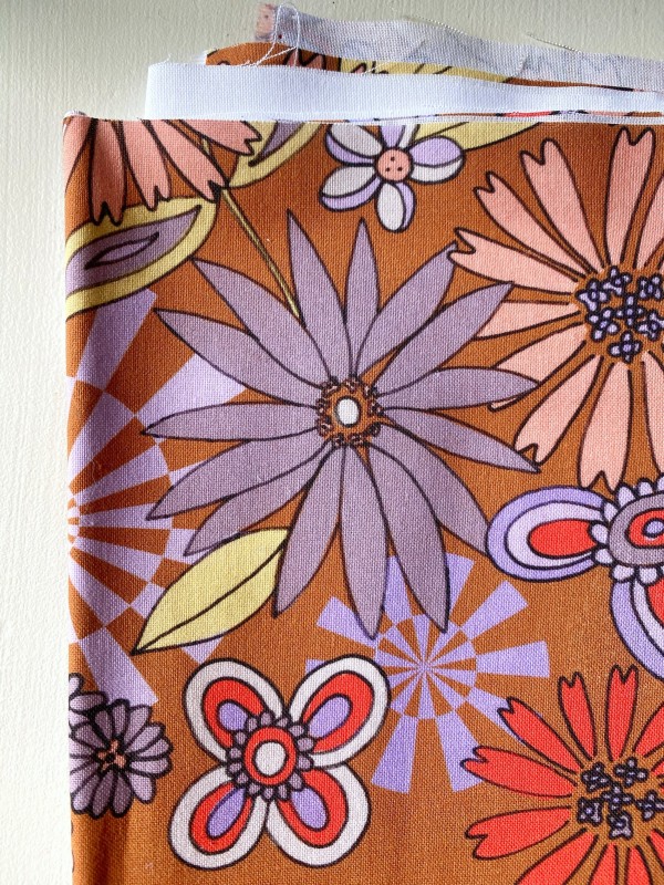 Coupon Retrolift Marron Popeline 60X155 cm