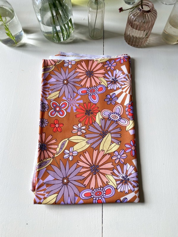 Coupon Retrolift Marron Popeline 60X155 cm