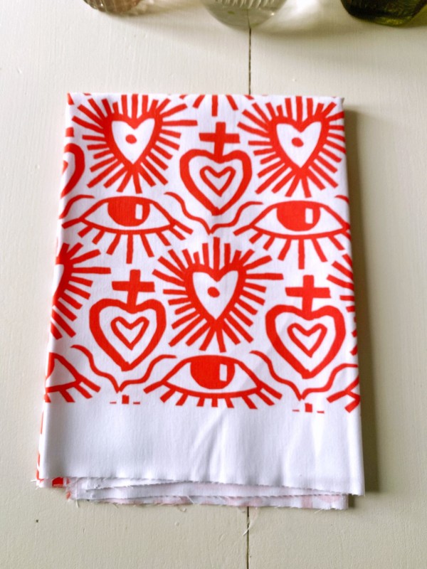 Coupon Exvoto Rouge Popeline 50X155 cm