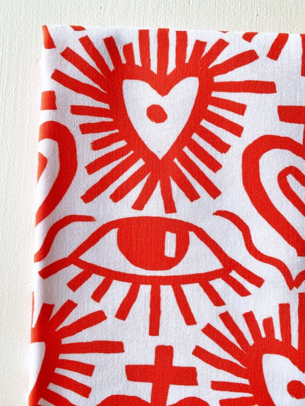 Coupon Exvoto Rouge Popeline 50X155 cm