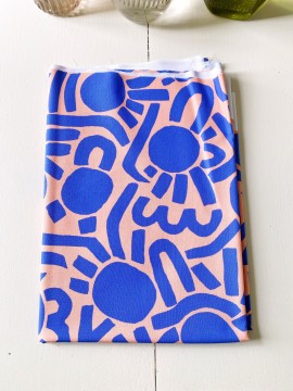 Coupon Dotty Keith Bleu Popeline 49X155 cm